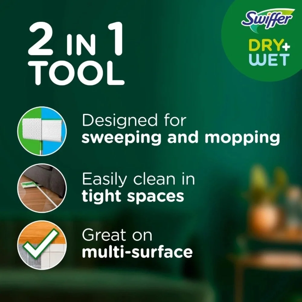 Swiffer Sweeper 2-in-1 Dry + Wet Floor Mopping and Sweeping Kit, 1 Kit - Picture 6 of 6